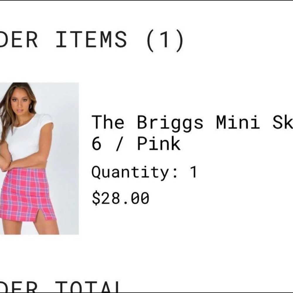 Princess Polly the briggs plaid skirt